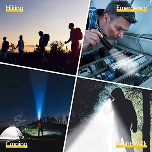 2 st ficklampor, laddningsbara USB-ficklampor, ljusa mini-ficklampor
