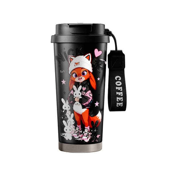 Kaffetermokande 500ml Rustfrit Stål Moderne Design Black