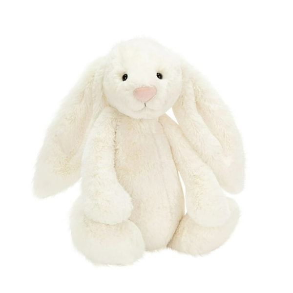 Jellycat Bashful Bunny Gosedjur, Oändligt Kul - 34 cm Kaninleksaker, Godnattvän-presenter till Flickor Pojkar Barn Kvinnor white