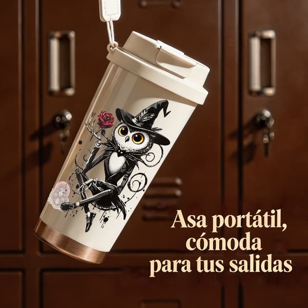 Kaffetermos 500ml 316 Rustfritt Stål Militær Design White