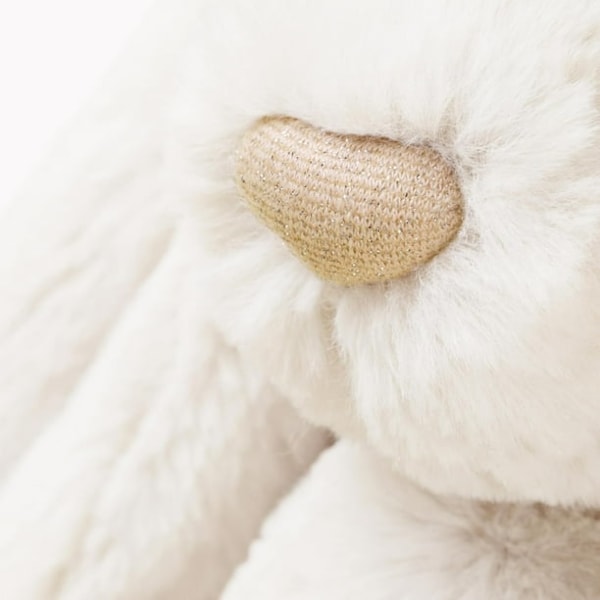 Jellycat Bashful Luxe Luna Kaninbamse, Kæmpe 51 cm | Kanin og Hare Plyslegetøj | Klassisk Børnegave white