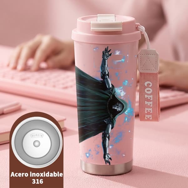Termokopp 500ml 316 Rustfritt Stål Festlig Design Pink