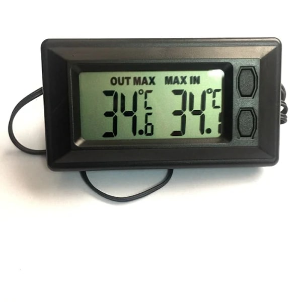 Bilens indre og ydre termometer LCD digital display, A