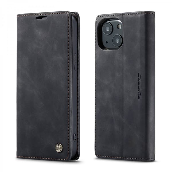 CaseMe Slim Wallet Case iPhone 13 Sort,y