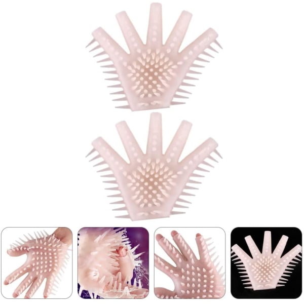 2 st Man Kvinna Massage Handskar Ribbade Palm retas handskar