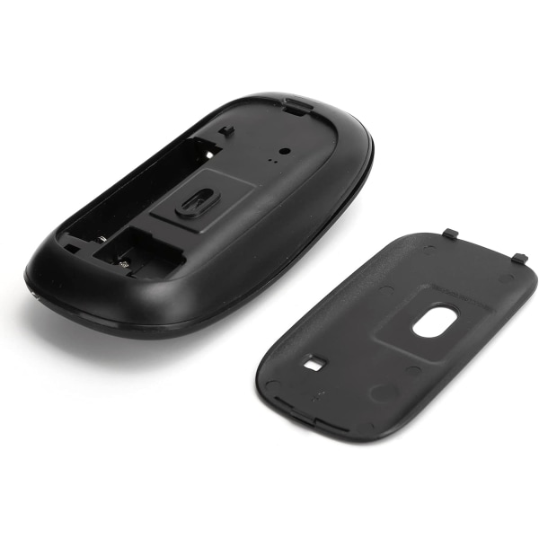 1stk Sort trådløs Bluetooth 5.0 Silent Desktop Mouse for