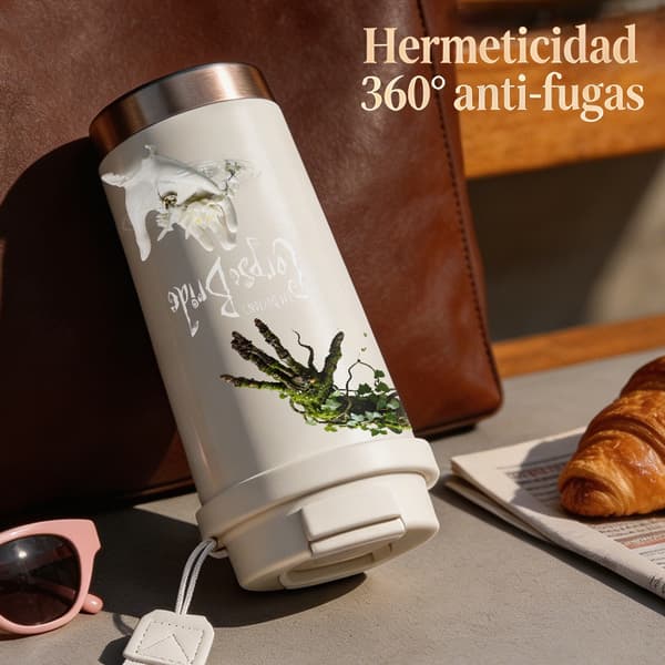 Kaffetermos 500ml Rustfritt Stål Dyredesign Pink