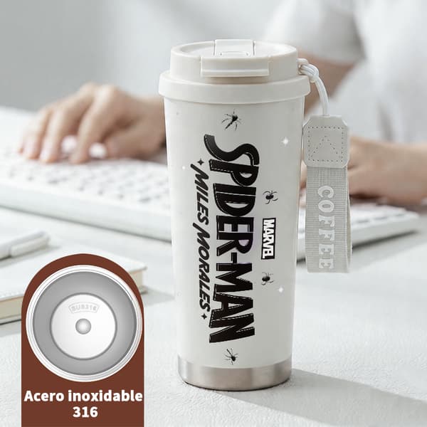 Kaffetermos 500ml Rustfritt Stål Moderne Design White