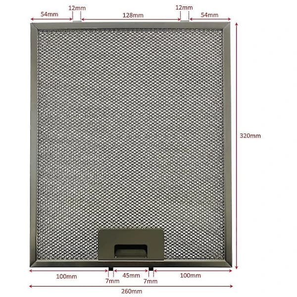 3 X Belling Universal 320 X 260 mm fedtfilter til metalkåbe