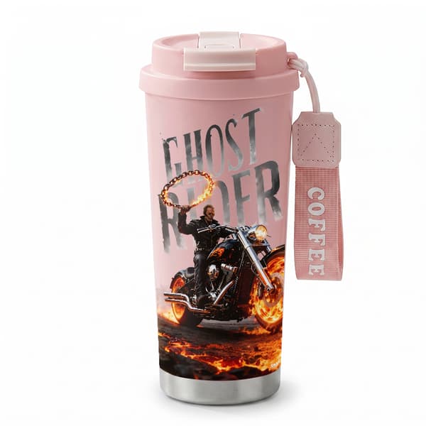 Termokaffekrus 500ml 316 Rustfrit Stål Grafisk Design Pink