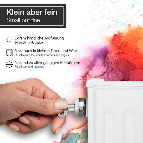 Sett med 5 radiatoravluftingsnøkler - Holdbare aluminiumsavluftingsnøkler - Radiatoravluftingsnøkler for mange radiatorer - Praktisk avluftingsnøkkel for varmeovner