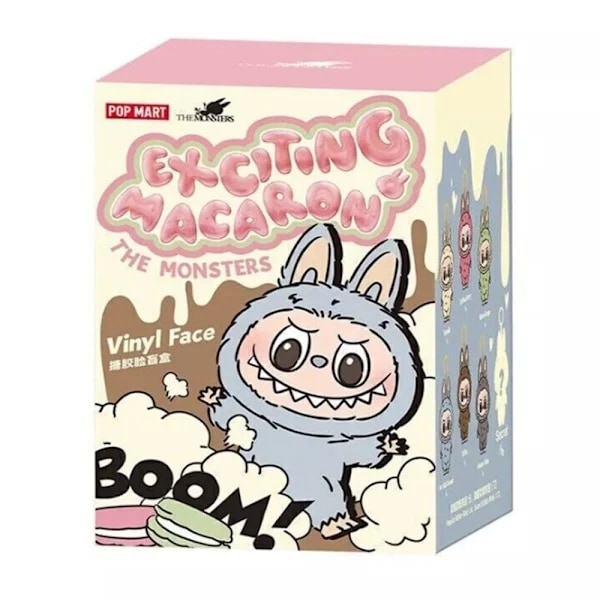 1 stk POP MART LABUBU The Monsters Spennende Macaron Plysjdukker Figur Leker Blindbokser (Sesamfrø) Sesame beans