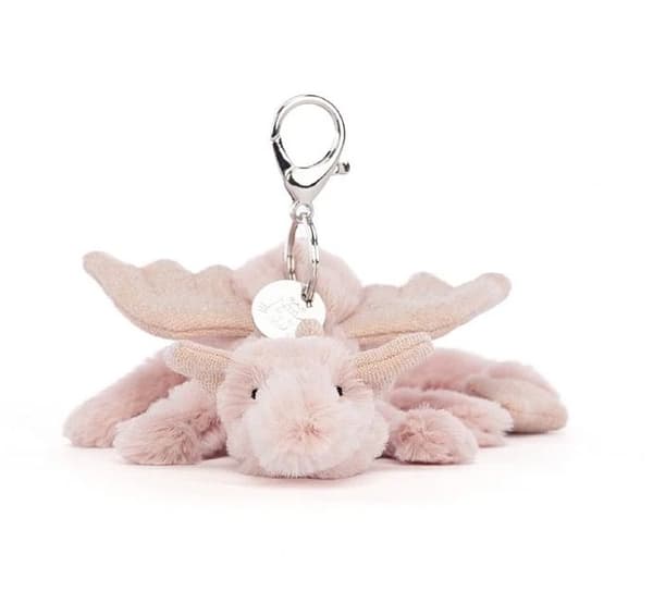 Jellycat Amuseables Rose Dragon Väskberlock 22cm Style 86