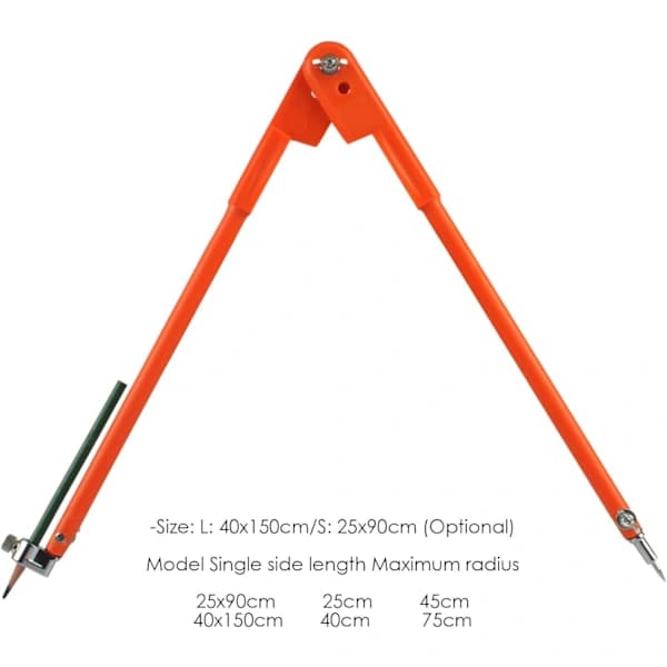 Woodworking Compass, Professional Compass Drawing Tool, Precision Compass for Woodworking, Suitable for Geometry and Drawing - Large Size.