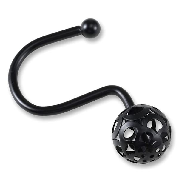 Rustfrie metal badeværelsesgardin kroge brusehovedstang kroge