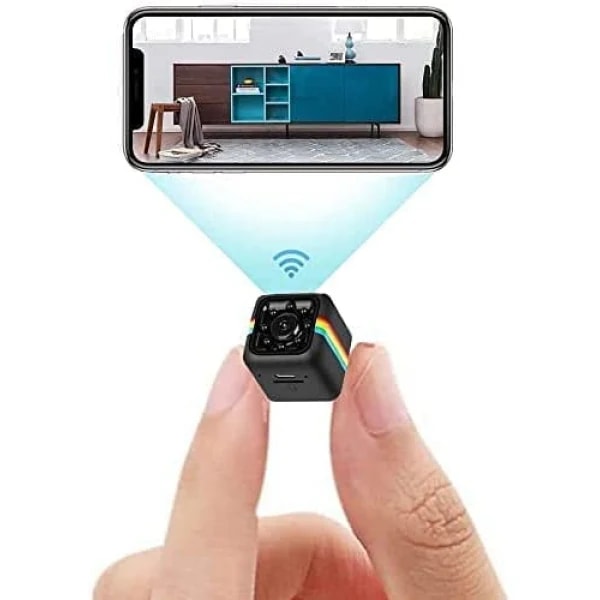 WiFi Trådlös Kamera Mini Dold Spion Hem Säkerhetskamera Nanny Cam, Hemkamera för Husdjur/Bebis/Barnvakt, Utomhus/Inomhus Kamera Trådlös, för Mobil...