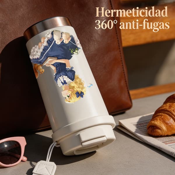 Kaffetermos 500ml 316 Rustfritt Stål Dyreprint Design Black