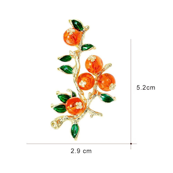 Persimmon Ruyi Vintage brosje, eksklusiv mote og allsidig