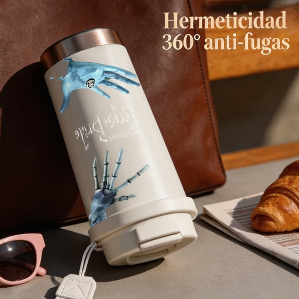 Kaffetermokande 500ml 316 Rustfrit Stål Vintage Design Black