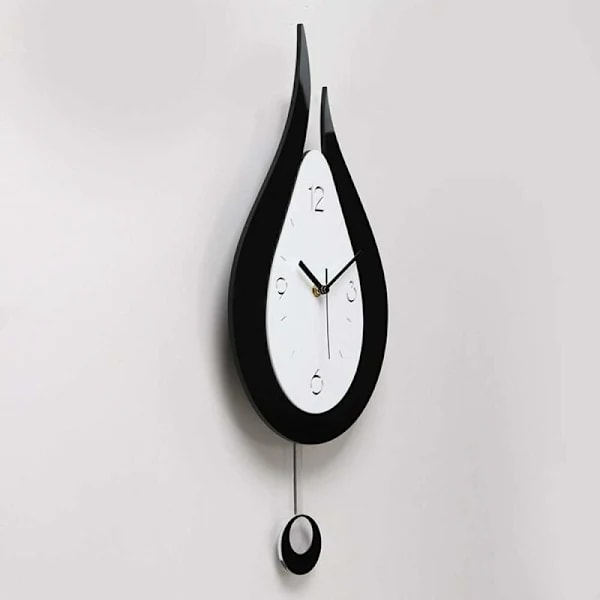 Tysta Väggklockor Vattendroppe Svingande Väggklocka Modern Design Nordisk Stil Vardagsrum Väggklockor Mode Kreativ Sovrum