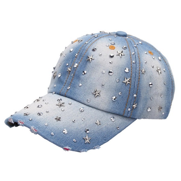 Rhinestone cap - full av stjärnor, het drill cowboyhatt,