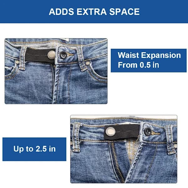 5-pack byxförlängare, byxknappsförlängare, justerbar, A