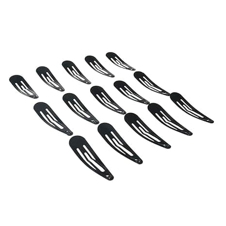 40 stk. Sorte 2 tommer Hårspænder Kvinder Metal Snap Hårklemmer Tilbehør black
