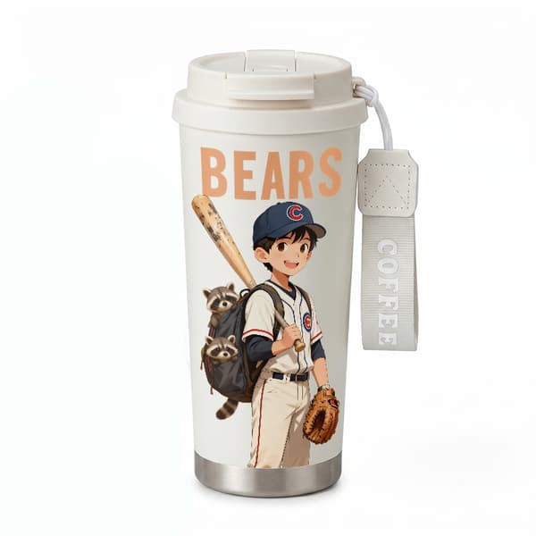 Kaffetermos 500ml Rustfritt Stål Halloween Design White