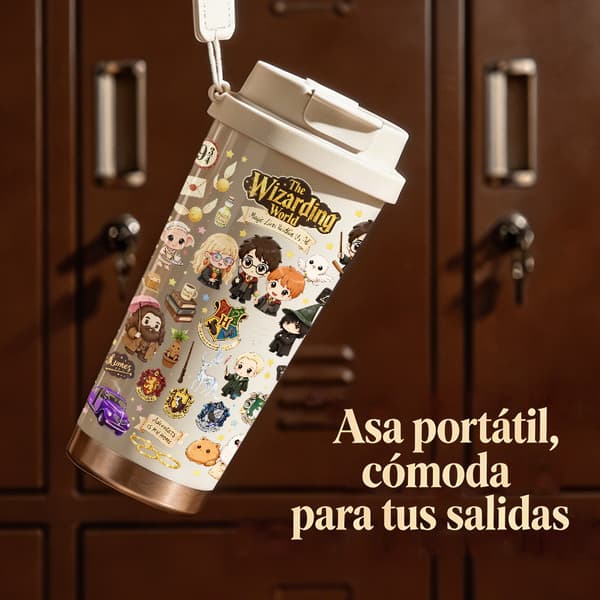 Kaffetermos 500ml 316 Rostfritt Stål Modern Design, Isolerad kaffemugg, läckagesäker resemugg med lock White