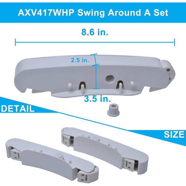 10 stk Hayward AXV417WHP bassengrensersett kompatibelt med