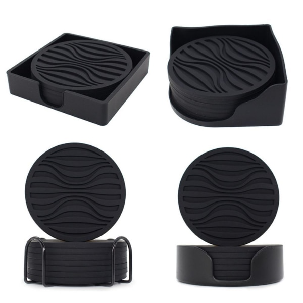 8 silicone coasters for desktop protection