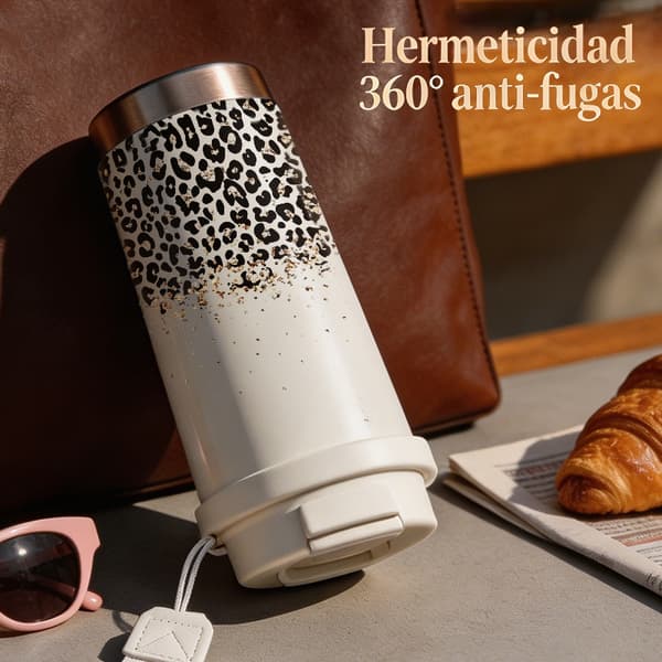 Termokopp 500ml Rustfritt Stål Militær Design Black