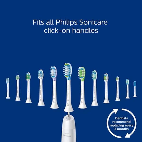 4 erstatningsbørstehoder for Philips Sonicare C1 C2 G2 W2 Three-pack