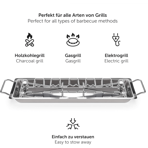 Kyllingestativ - Kyllinge ben stativ - Grillstativ til kylling - Robust rustfrit stål