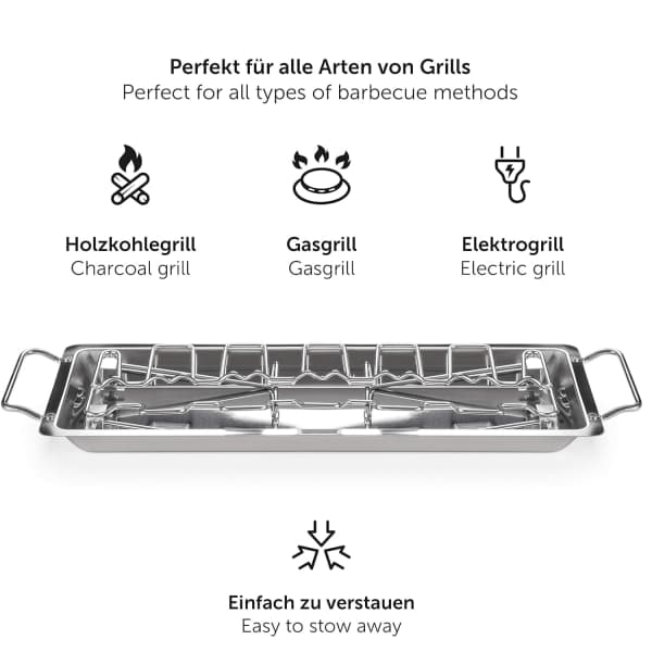 Kyllingstativ - Kyllingbenstativ - Grillstativ for kylling - Robust rustfritt stål