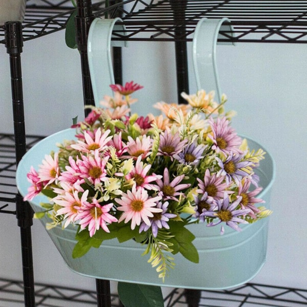 1 st Metall Järn Vägg Hängande Blomkrukor, 4 st Färgglada Planteringskärl