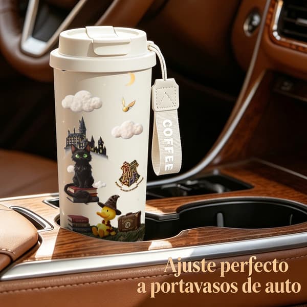 Termisk kaffekopp 500 ml for daglig bruk Dyredesign Pink