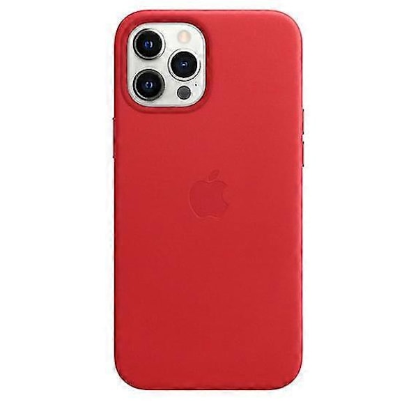 Læder Telefon Case Til Iphone 12 Pro Max Læder Case Med Magsafe Red