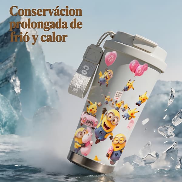 Kaffetermos 500ml 316 Rustfritt Stål Trendy Design White