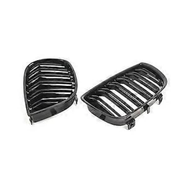 1 Par Nyre Grill Gloss Sort til E81 E87 1-serie E87 Pre- 2004-2007 Foran 51137077129 51137077130,A