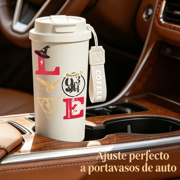Termokaffekrus 500ml 316 Rustfrit Stål Vintage Design Black