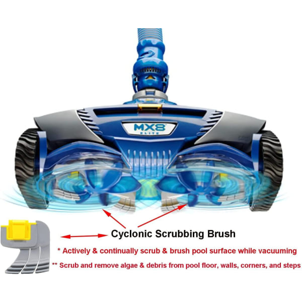 4 stk Zodiac MX8 Mx6 Cyclone Rengøringsbørste Pool Skrubbebørste
