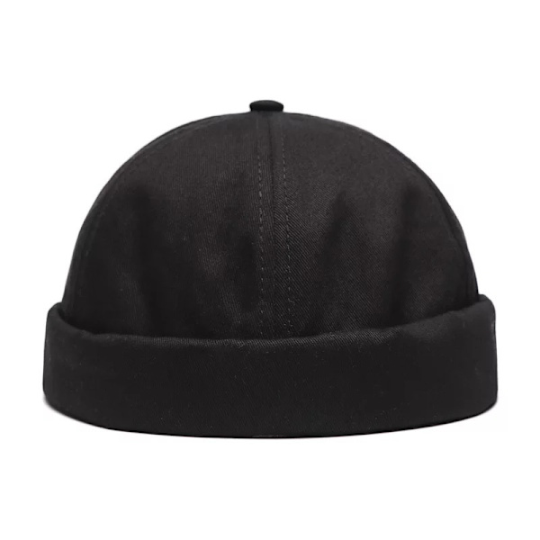 Miki Hat Cap Rullet Skærm Hue Fejemask Hue Hat - Sort