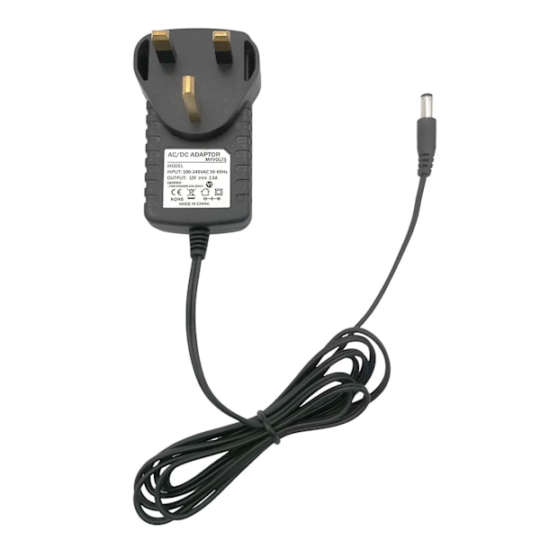 12V myVolts ersättningsströmförsörjning kompatibel med Renpho R-Q002 Elliptisk träningscykel UK plug