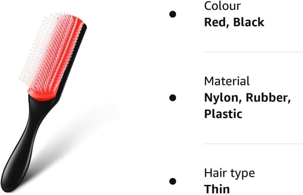 1 9-radig styling hårborste med nylonborst