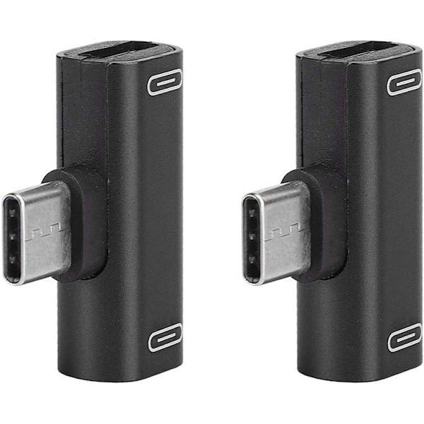 2-osainen adapteri, 2-in-1-muunnin, alumiininen USB-C pikalataus