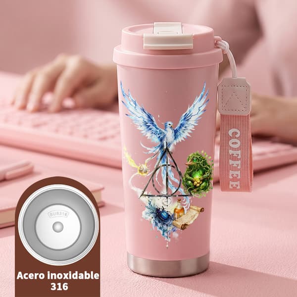 Kaffetermokande 500ml 316 Rustfrit Stål Moderne Design Pink