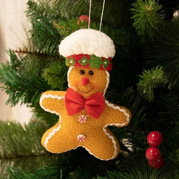 Klassiska pepparkakshusdekorationer för julgran, julkrans