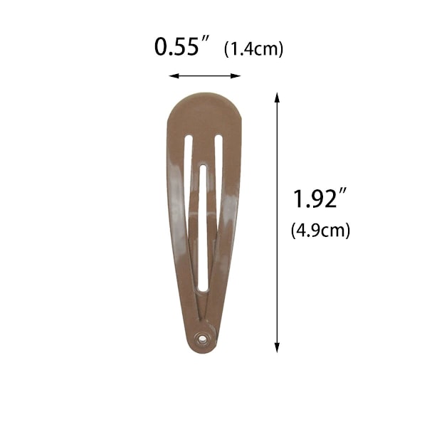 40 stycken Färgglada Hårspännen i Metall 2 Tum Hårnålar för Kvinnor Accessoarer (brun), B brown