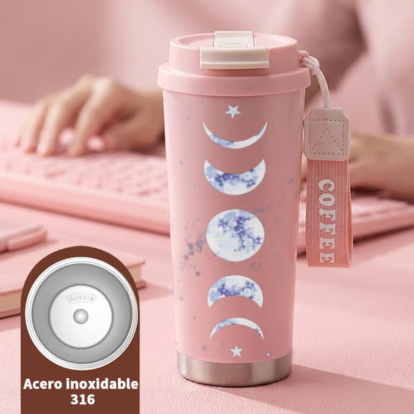 Termokopp 500ml 316 Rustfritt Stål Minimalistisk Design Pink